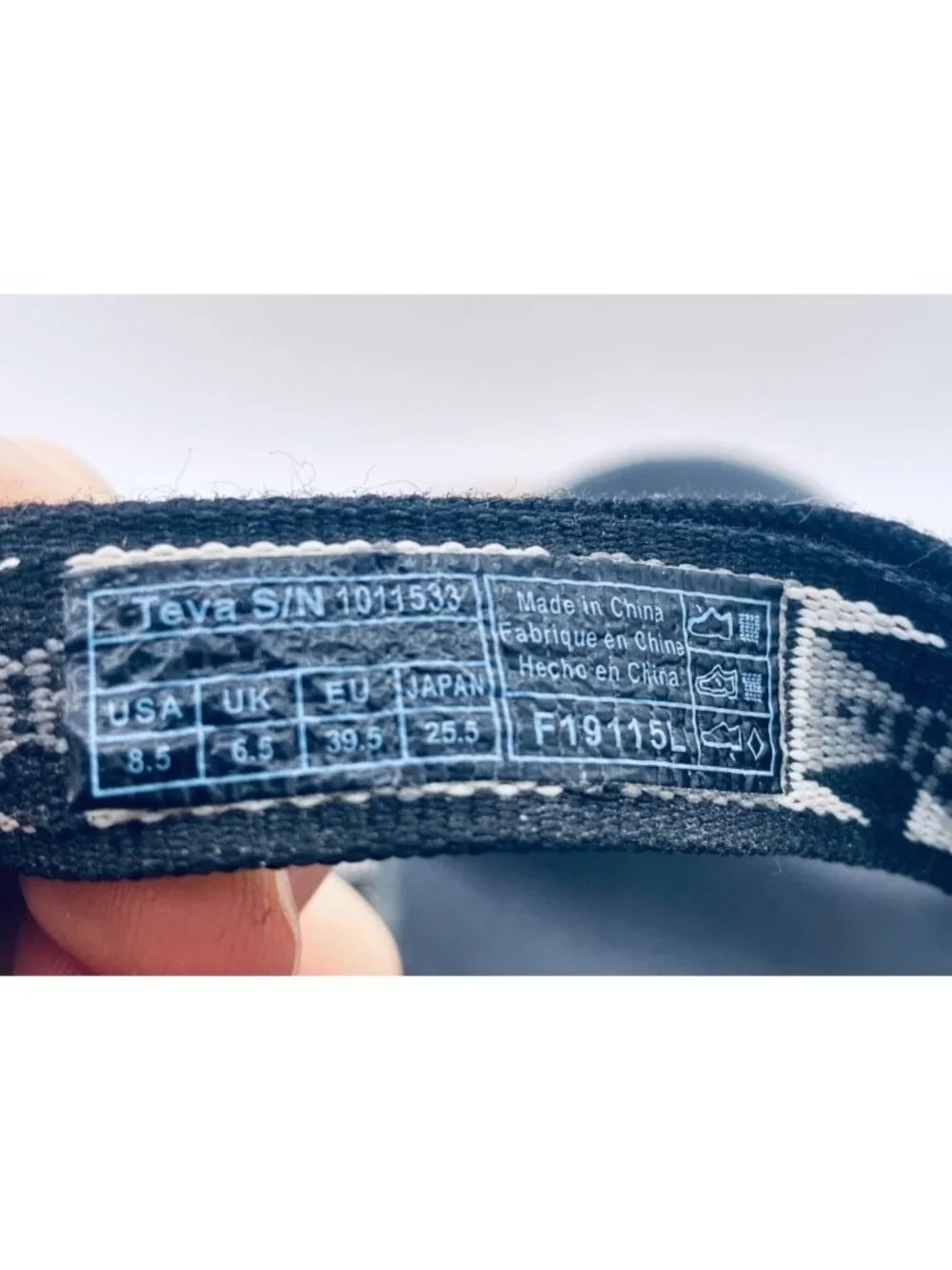 Teva Sandals Womens 8.5 Black Nylon Arrabelle Comfort Slingback Wedge Peep